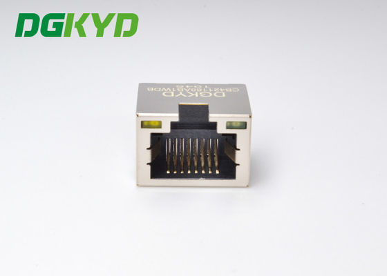 Female Single Port 8p8c Low Profile RJ45 With LED SMT DGKYDCB421188AB1W6DB1075