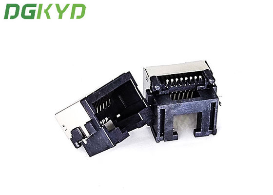 Single Port Tab Up SMT RJ45 Connector Socket With LED Sink Plate 7.5 DGKYDCB751188GWE6SB3009