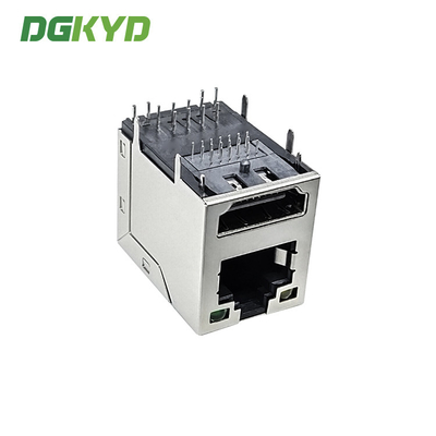 DGKYDRH1188AB1A1DB1080 RJ45 Network Port USB Connector Single Port 8P8C Connector With LED Network Port Socket