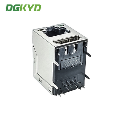 DGKYDRH1188AB1A1DB1080 RJ45 Network Port USB Connector Single Port 8P8C Connector With LED Network Port Socket