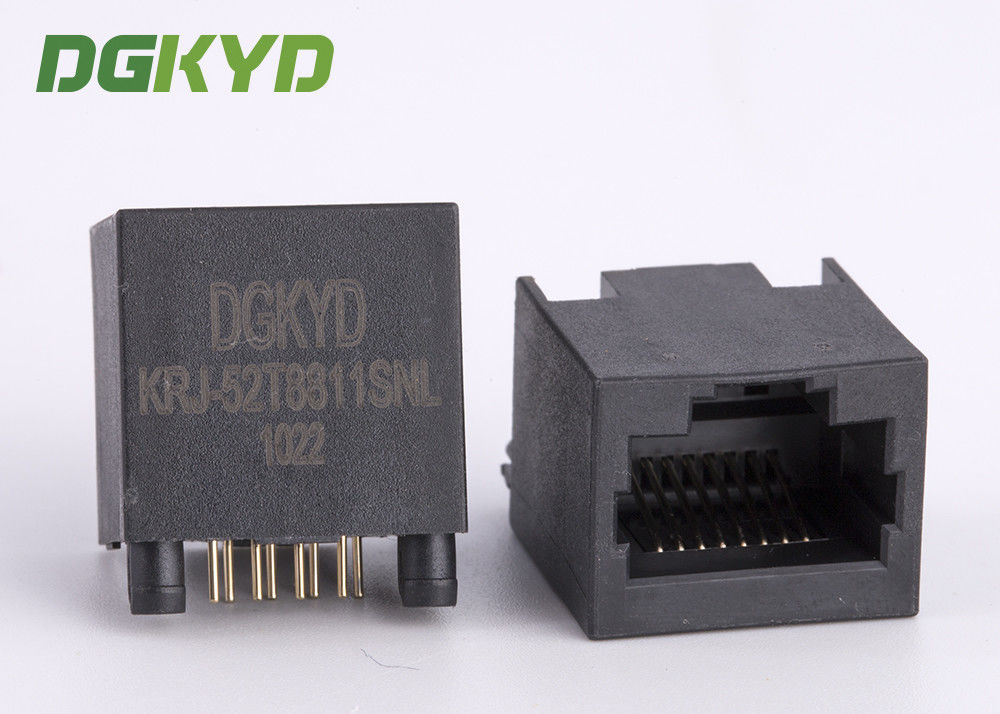 180 Degree Top Entry Ultrathin Rj45 Connector Ethernet Cable Socket KRJ-52T8811SNL