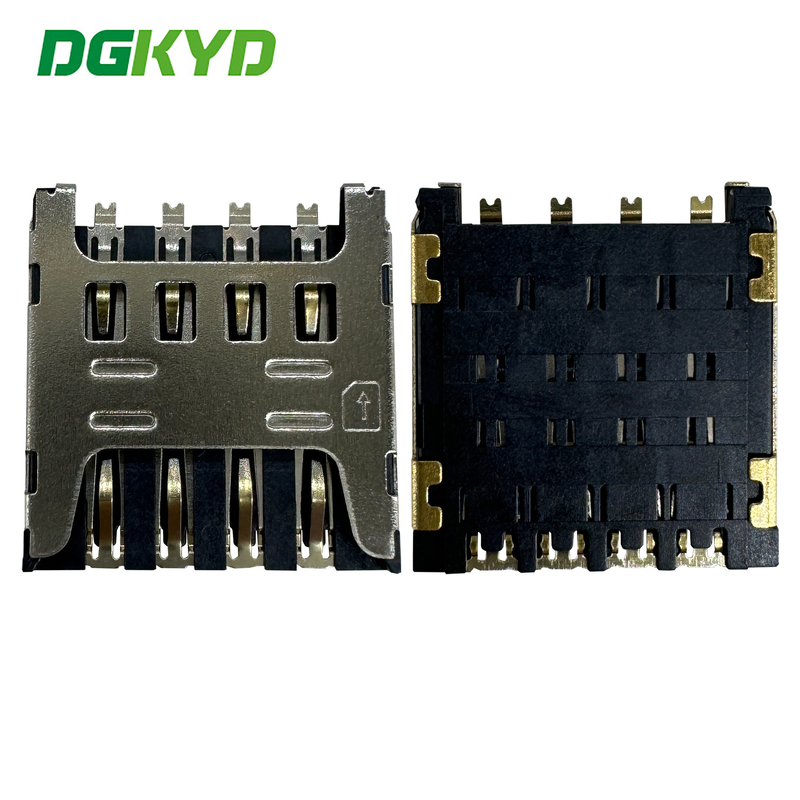 Micro Card Holder SIM Drawer Style 1.5H 8P Telephone Card Holder TF SIM CONNECTOR DGKYDSIM15H8A6A2Y3WSC286