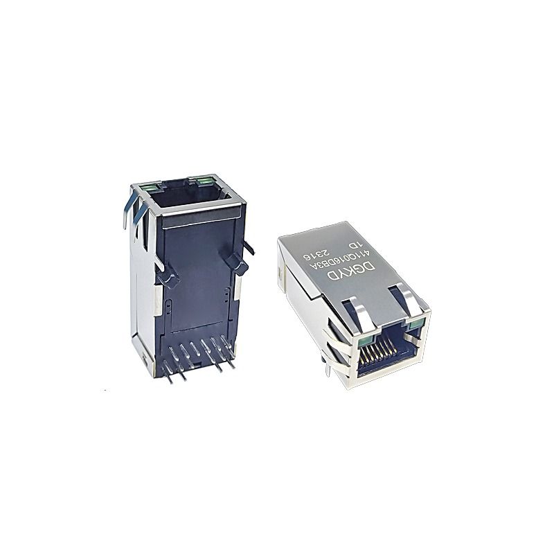 DGKYD RJ45 Connector 12 Pin 6u Gold Plating Shielded PCB Mount