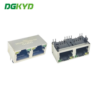 Локальной сети RJ45 Джек комбинированное 100base Tx Rj 45 1 x 2 KRJ-56S8P8C1X2YGNL спаренные 2 гаван