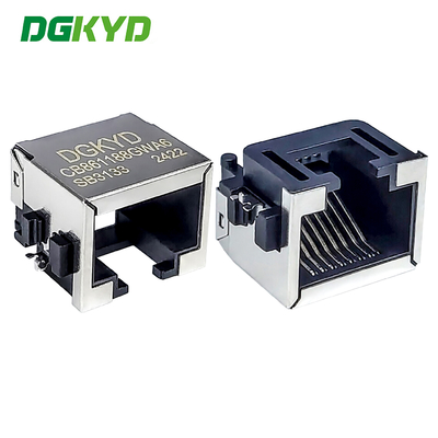 RJ45 соединитель 1X1 8P8C опускающаяся пластина 8.6 3U Интерфейс RJ45 SMD соединитель DGKYDCB861188GWA6SB3133