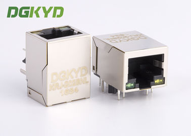 Одиночный гаван PCB RJ45 модульный Джек штырей локальных сетей 10 гигабита, G/Y привел