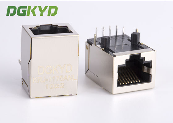 100 Magnetics модульный Джек мегабита RJ45, одиночный гаван кабельный соединитель Rj45 сети