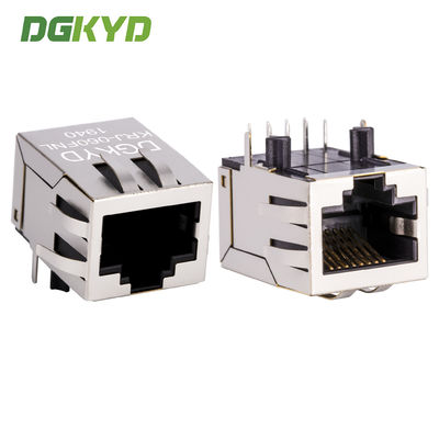 Металлический защищенный 100 Base-Tx Cat5 Rj45 Ethernet соединитель с магнитом Китайская фабрика KRJ-060FNL