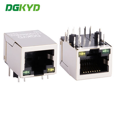 RJ45 однопортный интерфейс сети Gigabit RJ45 с светодиодным светом и PIN-кодкой 4.06 DGKYD111Q068AB2A1D