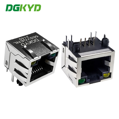 RJ45 соединитель 8P8C 56 с одним портом с интерфейсом сети освещения и экранирования DGKYD-56SYGENL