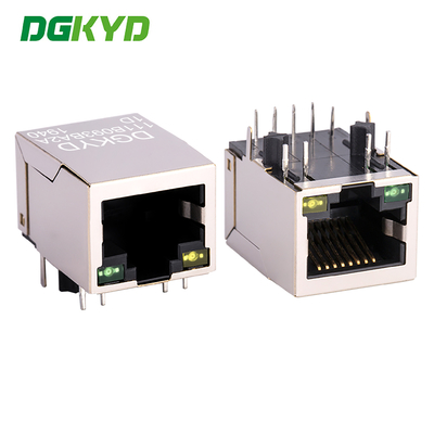 Порт RJ45 Ethernet, один порт, все включено с огнями, 8PIN DIP с фильтром DGKYD111B093BA2A1D