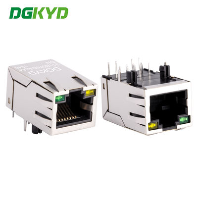 Сетевой разъем RJ45 100 Мбит/с со встроенным Ethernet-трансформатором, светодиодом и металлическим экранированием DGKYD311B075DA2A4DN