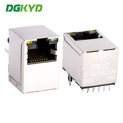 Верхний вход RJ45 Lan Jack, гигабитный модульный разъем RJ45 Cat6 с трансформатором DGKYD511Q030AC1A8D057