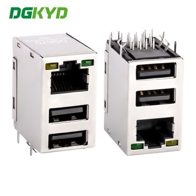 Три палубные USB RJ45 разъединители, RJ45 с двойным USB Jack USB2.0 KRJ-USB2YGWTNL