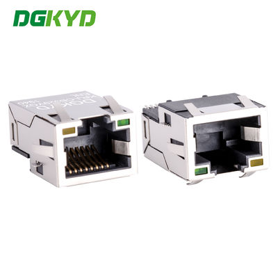 Единый порт Tab Up Gold Plate RJ45 Ethernet Connector SMD Cat6 Сверхнизкий профиль
