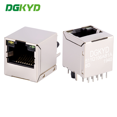 Вертикальный Ethernet порт на 180 градусов, разъем RJ45, гигабитный, со встроенным фильтром DGKYD511Q106AB1A8D