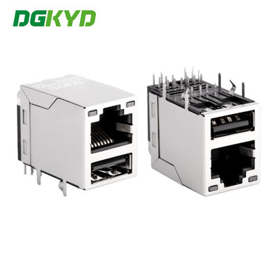 Гигабитный разъем RJ45 RJ45+USB 2.0 с защитой DGKYD611U2Q002DF3WD009