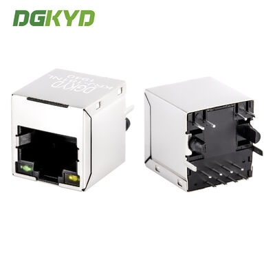 KRJ-181NL 180 градусов Cat5e Rj45 соединитель вертикальная сетка выходной розетки RoHS с внутренним магнитом и светодиодом