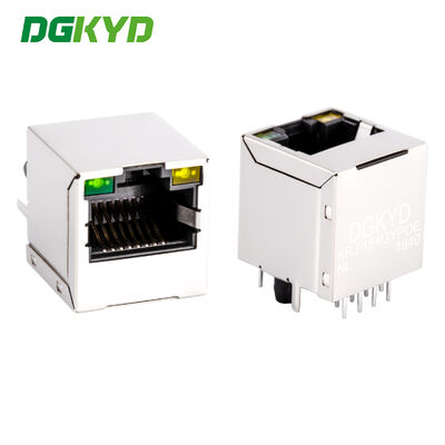 KRJ-184GYPOENL 180-градусный верхний вход RJ45 Lan Jack с PoE, однопортовый Ethernet-коннектор для маршрутизатора