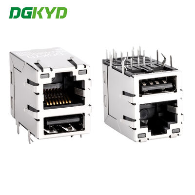 RJ45 с разъемом USB 2.0 Gigabit интегрированный фильтр сетевого порта разъема KRJ-008QUSBNL