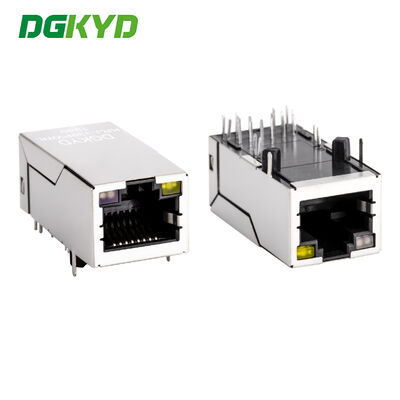 Обустроенный однопортовый 33,0 мм Rj45 Lan Jack, 1000BASE микро Rj45 разъем PoE KRJ-339PWNL