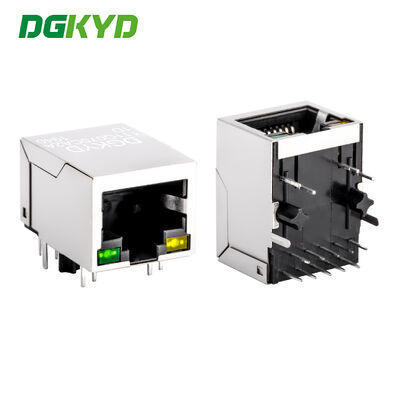 Коннектор Gigabit RJ45 промышленного класса с защищенным корпусом и светодиодным индикатором