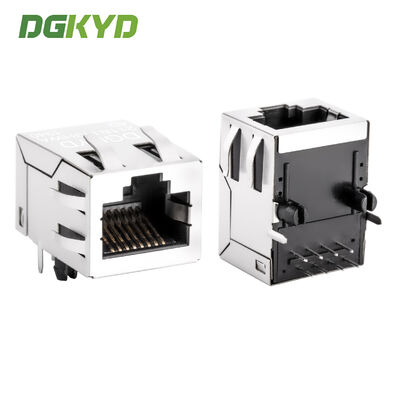 RJ45 соединитель 100 Мбит / с Промышленный сетевой порт с 6U позолоченный модульный разъем