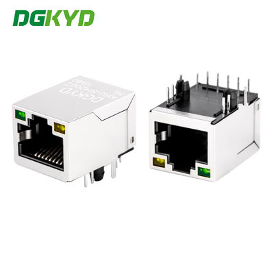 KRJ-SH202ZNL однопортный RJ45 соединитель Гигабит фильтрованный с светодиодным индикатором и защитой для промышленных портов Ethernet