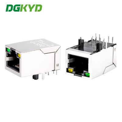 KRJ-SH256GYNL RJ45 соединитель с 100Base Filter LED индикатором и защищенным модульным разъемом RJ45