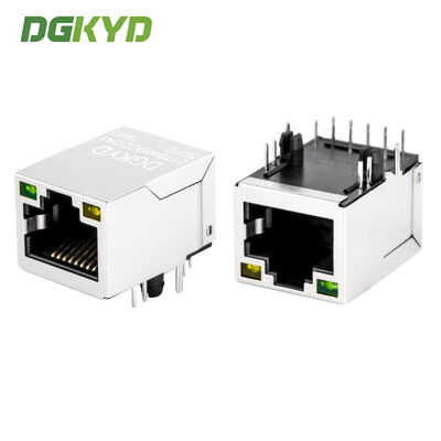 Защищенный разъем RJ45 с интегрированным фильтром Ethernet POE скоростью 100 Мбит/с и золотой покрытием 6U