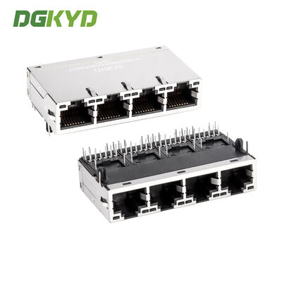 Multi Port RJ45 Connector with Integrated Magnetic 8p12c Poe Filter for PCB Communication (Многопортный RJ45 соединитель с интегрированным магнитным фильтром 8p12c)