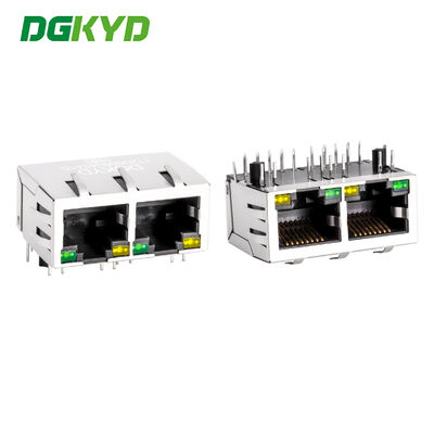 RJ45 Ethernet Connector Гигабитный интегрированный трансформатор с светодиодом и металлическим щитом DGKYD112Q066DA2A1D