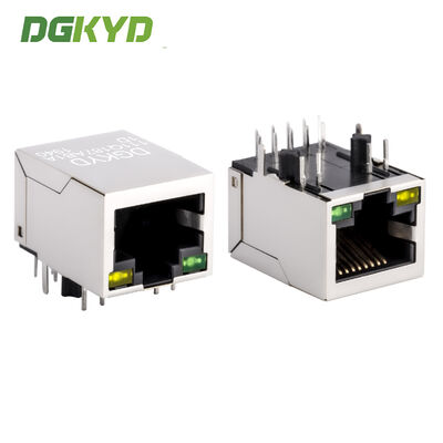 Промышленный однопортовый RJ45 защищенный разъем с гигабитным интегрированным трансформатором RJ45