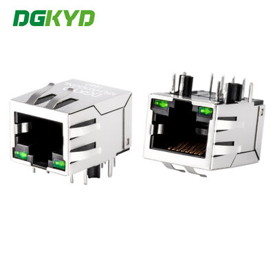 Коннектор RJ45 с единым портом 100 Мбит/с с интегрированным фильтром RJ45 Джек для интерфейса сети промышленных печатных плат