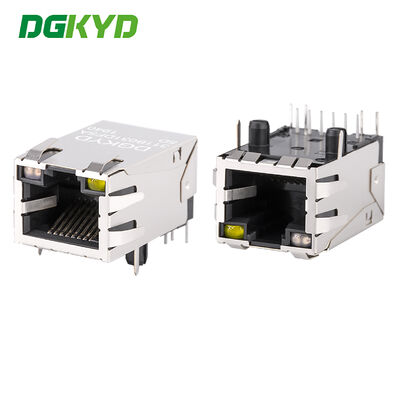 PA66 RJ45 соединитель 25.8 мм RJ45 Джек с 6U золотой покрытие защищенный PCB Ethernet соединитель